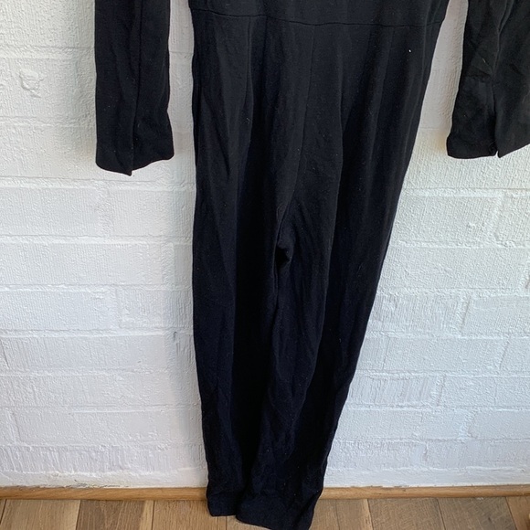 Bloomingdale's Women's Vintage Black Wool Gold Button Military Jumpsuit sz 12 - Picture 8 of 10